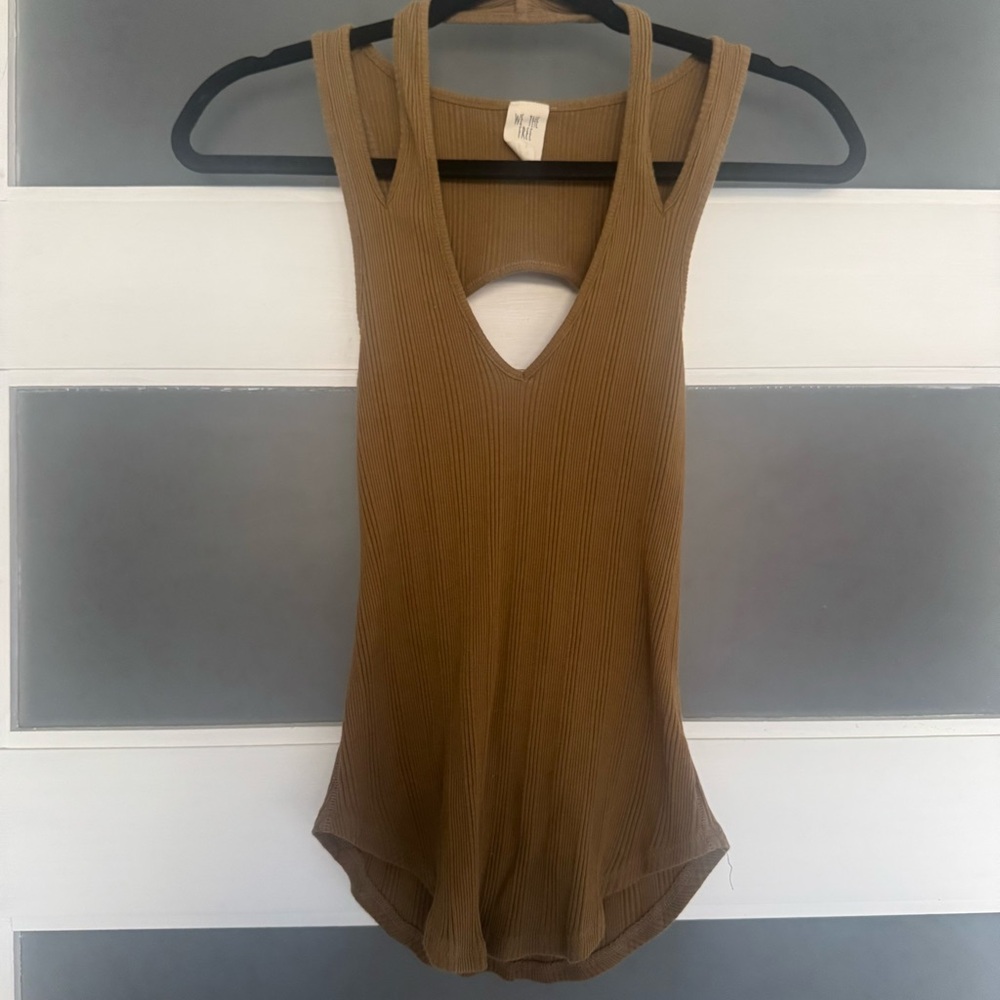 Free People We the Free Cutout Ribbed Sleeveless Top